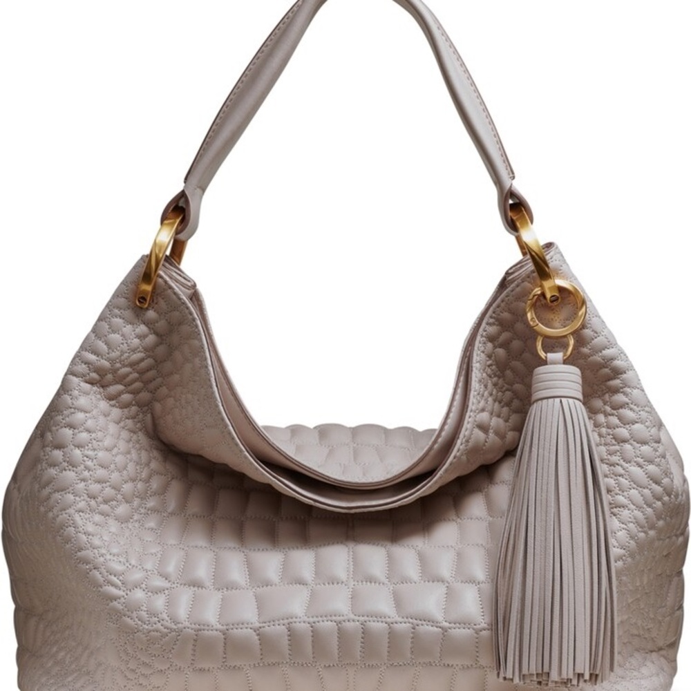 Donna Karan Sand Croc Glenwood shoulder bag